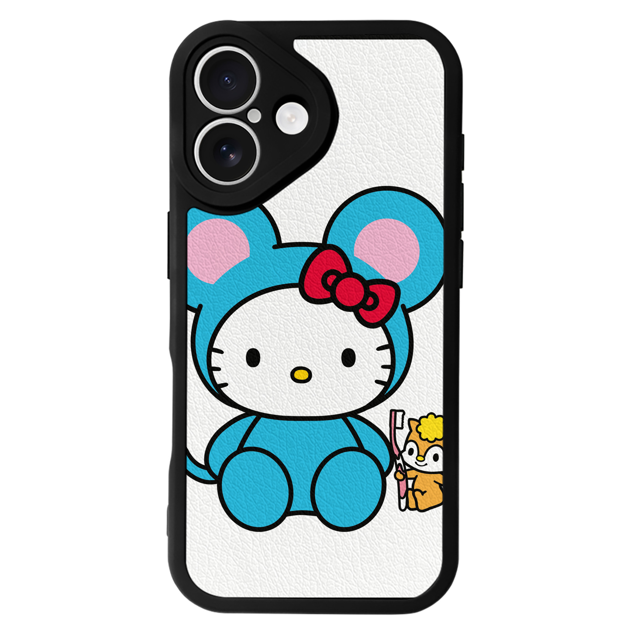 （画像用） Hello Kitty ハローキティ 【iPhone 16シリーズ対応】シリコンスマホケース（レザー調） 材質：シリコン